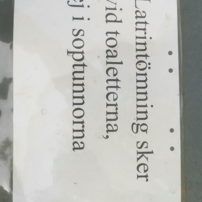 Bara så ni vet! 